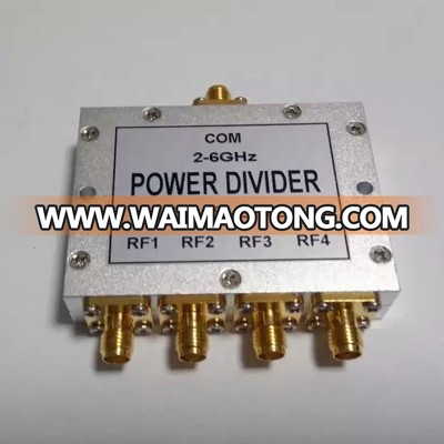 High Frequency band 2~8GHz 4 way Power Splitter with SMA Female Connectors